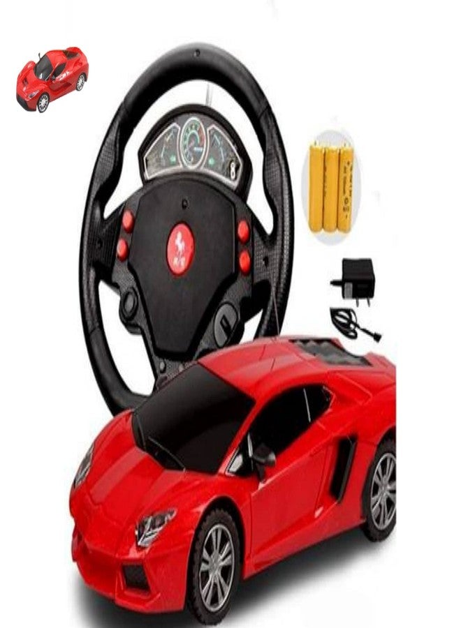RENIAL® RC Small Sports Car with Steering | Rechargeable Car For Kids | Plastic RC Car in Multi Color or Design | Chargable Remote Control Car (Pack Of 1) - Image 1